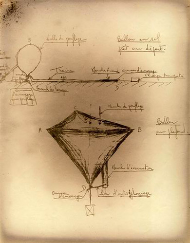 Croquis du ballon tétraédrique Robert Régipa