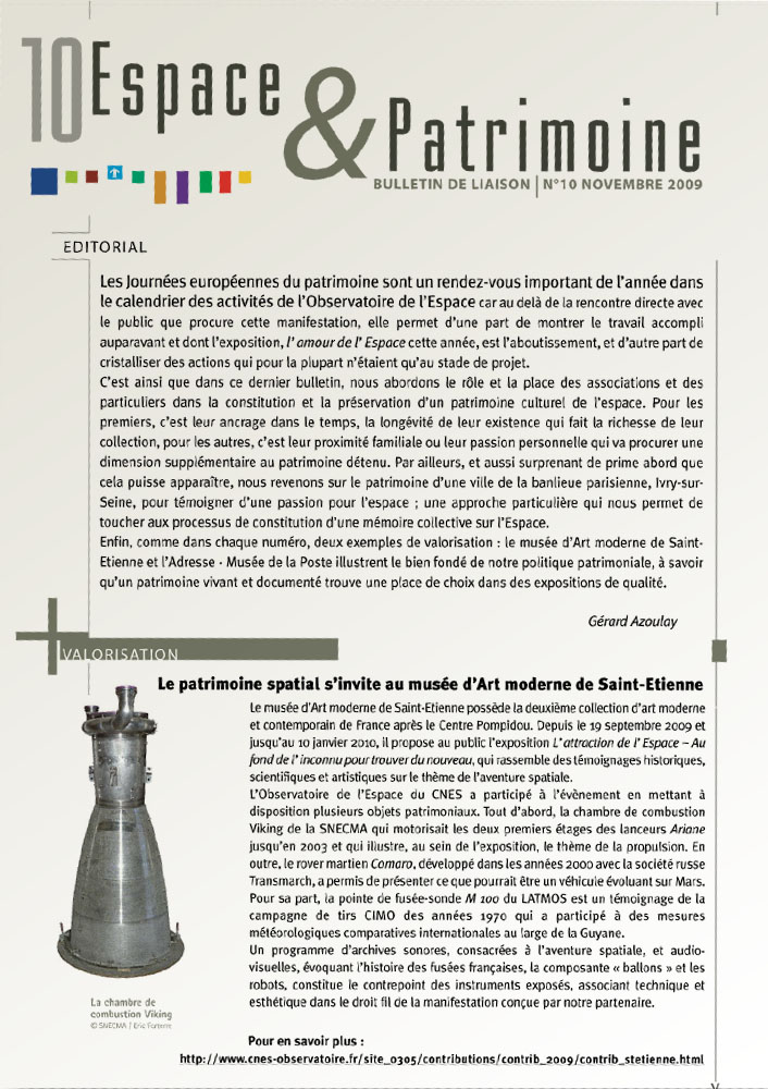 Visuel du bulletin Espace & Patrimoine