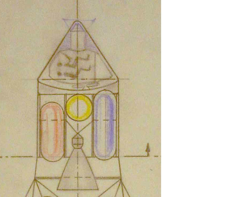 Croquis d’Hermann Oberth, années 1950