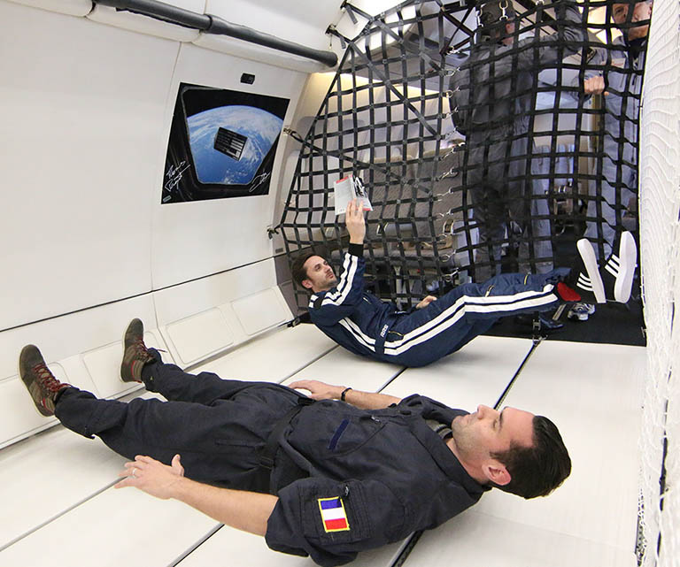 Elie Durig dans l'Airbus ZERO-G